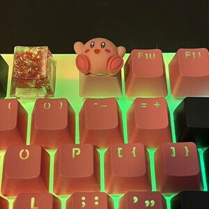 Pink Cute Kirby Anime Character Keycap, for OEM switches, Nintendo